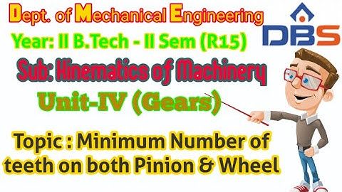 Kinematics of Machinery - Unit-IV Gears (Part 5)