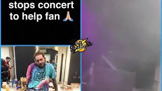 Post Malone stops concerts to help fan