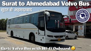 *Most Luxurious Government Bus😨* I Surat to Ahmedabad in GSRTC I सूरत से अहमदाबाद के लिए वोल्वो बस I