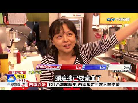 "怎麼騎的!" 行車糾紛安全帽狂毆濺血│中視新聞 20171216
