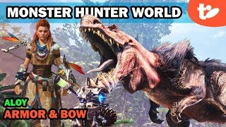 4 Plates in 1 Hunt! Farming Aloy Armor & Bow from Ginormous Anjanath | Monster Hunter World