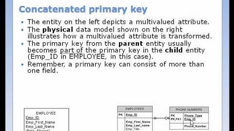 MEC Database Fundamentals (09 of 10): Physical Design - Multivalued attributes