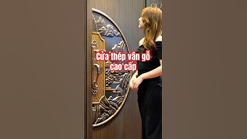 👍 Mẫu cửa thép vân gỗ classic cao cấp 5D, Mẫu thủy mặc cửa 2 cánh đẹp sang trọng cho cửa biệt thự