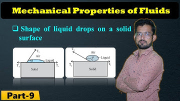 #9| Mechanical Properties Of Fluid | Shape of liquid drops on a solid surface |#dayalsir