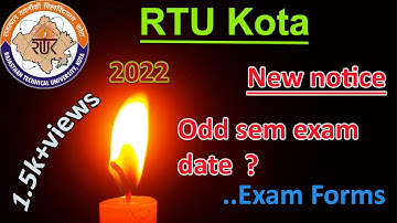 RTU Odd sem Exam new Update 2022  🔥| RTU exams forms date extended | RTU Kota