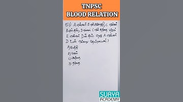TNPSC Blood Relation reasoning problems in tamil GROUP2,4#maths #tnpsc#rrb #bloodrelations #upsc