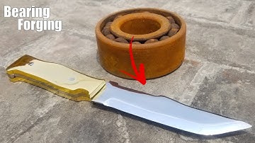 Rusty Bearing Forged into Beautiful Combat  Knife