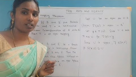 TRB ARTS & SCIENCE COLLEGES | Open mapping Theorem | FUNCTIONAL ANALYSIS |ADMISSIONS GOING ON