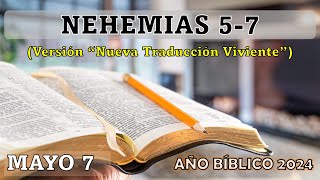 AÑO BÍBLICO | MAYO 7 | NEHEMIAS 5-7 | (NTV)