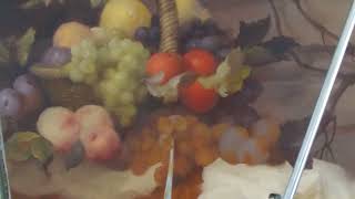 Работа над натюрмортом с фруктами в картине &quot;Павлины с цыплятами&quot;