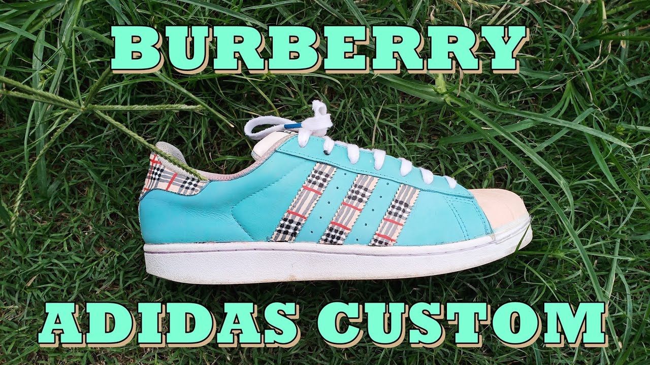 Making your Adidas shoe Expensive! Burberry Custom YouTube