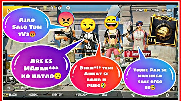 Random Conqueror player call me Noob And I challenge for Room 1V3 | PUBG Mobile | DeathshotYT