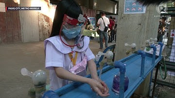 Tour at a Pasig school for pilot run of face-to-face classes in the Philippines