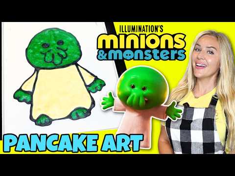 Minions & Monsters Goomi Pancake Art! Baking DIY
