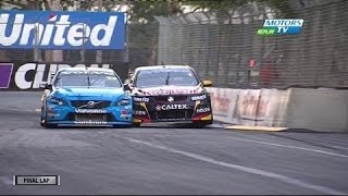 McLaughlin vs Whincup Awesome Finish Race 2 Adelaide 2014 V8 Supercars