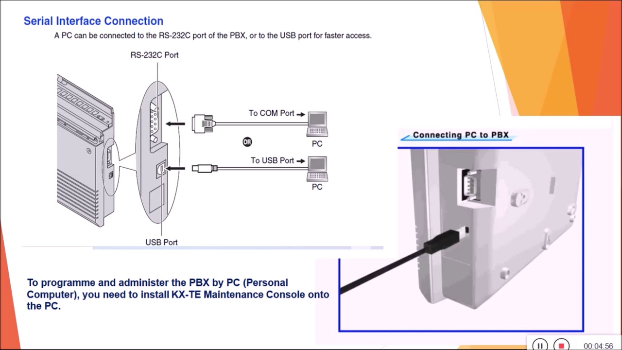 คู่มือการโปรแกรมระบบตู้สาขา panasonic kx-tes824 ภาษาไทย  2022  PANASONIC  KX-TES 824  INITIAL  SETTING  AND  PC  PROGRAMMING   Part -1