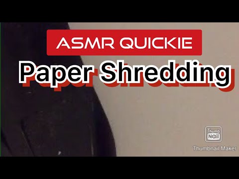 Shredding Paper | Paper Shredder ASMR | ASMR Quickie