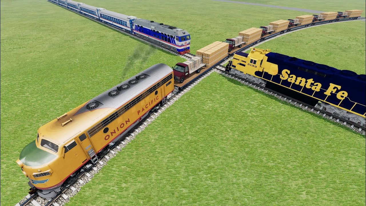 Realistic Train Crashes #59 - Beamng.Drive