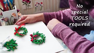 My first Christmas paper quilling of 2023 ! Easy wreath + No special tools required