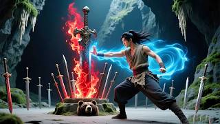 The young man was thrown into a cave by the gods, and met a sword master who taught him magic.