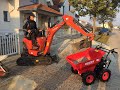 Pool Aushub mit Minibagger. Kubota-10