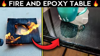 Fire Epoxy Table  Making a Shou Sugi Ban Table