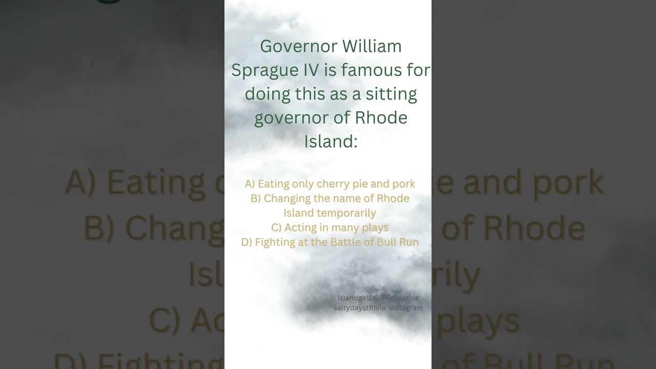 This sitting governor of Rhode Island did what?! Hard to imagine. 
