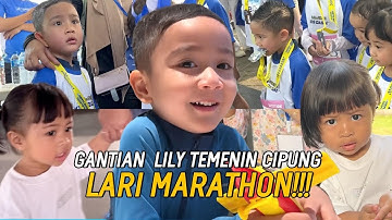GAK MAU KALAH DARI RAFFI!!! CIPUNG IKUTAN MARATHON JUGA DI INDONESIA!! LILY JADI SUPPORTER UTAMA!!