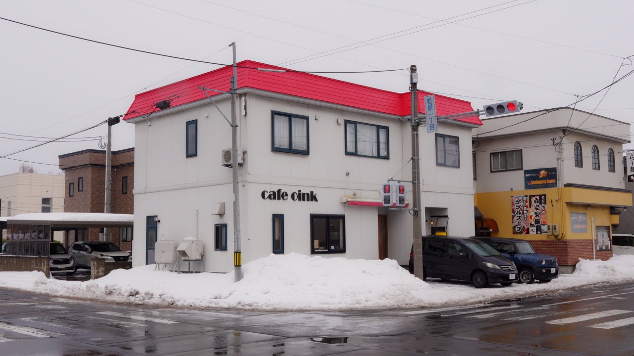 青森県青森市｜レトロ感ある可愛いカフェ｜雪降る中小さいコーヒースタンドへ｜青森県人の日常