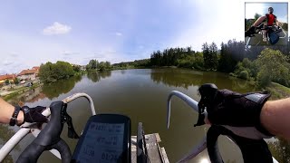 Adamov - Rudice - Ostrovský rybník - Adamov [Insta360 X3] [Road Bike] [4K]