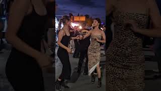 Perlas negras bailando salsa en festival calle bolivar chihuahua 2