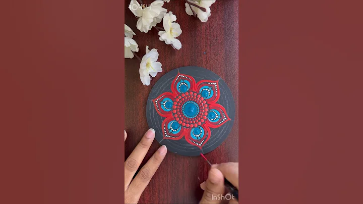 Brush strokes dot mandala #mandala #dotpainting #shorts