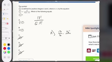 The symbol (𝑛 𝑟) is defined for positive integers n and r, where n ...(n r)=n!/(r!(n−r)!)...
