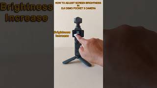 OSMO POCKET 3 SETTINGS TO TRY OUT | HOW TO ADJUST SCREEN BRIGHTNESS IN DJI OSMO POCKET 3 #shorts