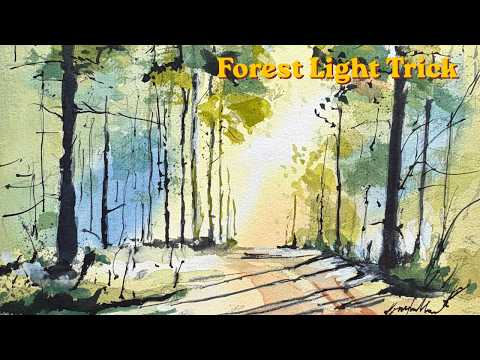 How to Paint Dramatic Forest Light in Watercolour