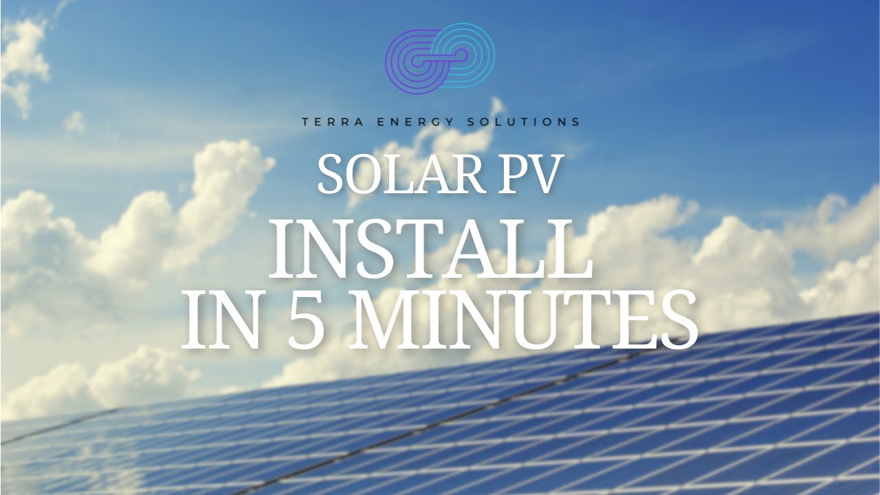 Solar PV system install in 5 minutes! - YouTube