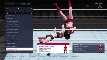 WWE 2K20 create a movset creating izzabelle clark
