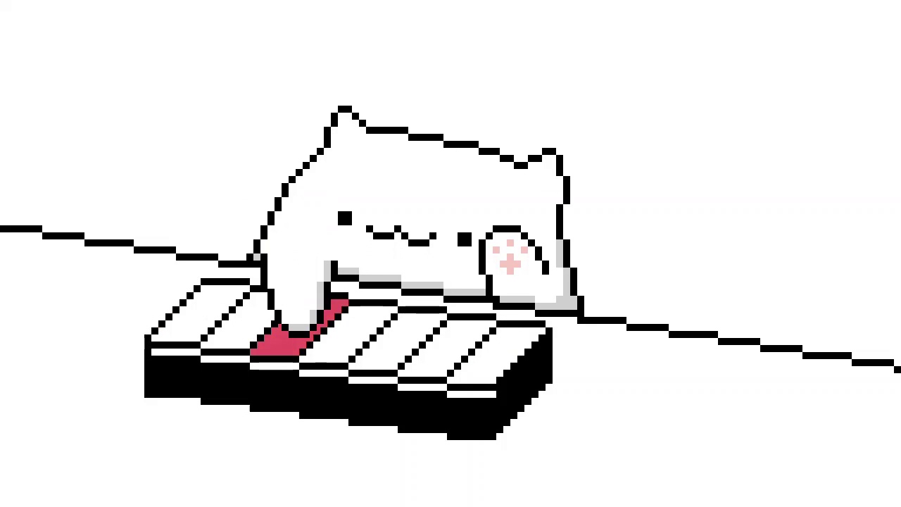 Bongo cat pixel art