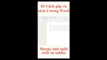 03 Cách gộp và tách ô trong Word | Merge and split cells in tables #tinhocdao #shorts