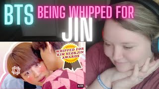 FIRST Reaction to JIN BEING WHIPPED OVER BY BTS 🤣💜