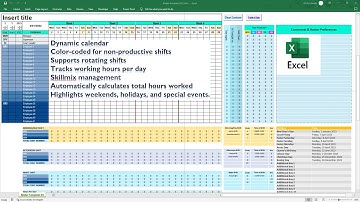 Dynamic Employee Excel Roster Template for Precise Shift Planning