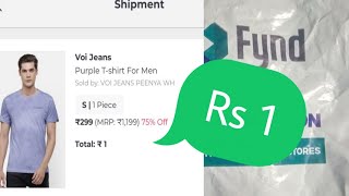 VOI JEANS T-shirt Unboxing l Order by fynd l buying Rs1 only 💥