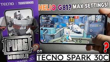 PUBG Mobile Game Test on TECNO Spark 30C (8gb) | HELIO G81? MAX SETTINGS? HMMM!!