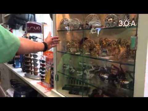 Bryan from Old Florida Outfitters showing us their fishing department! #30a #oldfloridaoutfitters #f