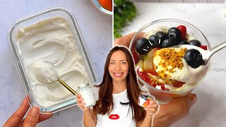 How To Make Yogurt (Natural Yogurt + Greek Yogurt ), super easy