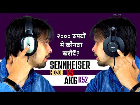Sennheiser HD 206 vs AKG K52 Wired Headphones Review | Best Headphones Under 2000 Rupees?