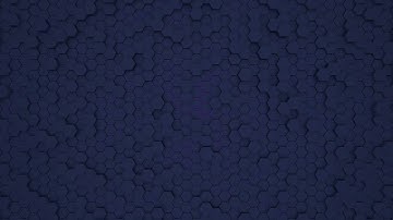 Dark blue abstract background from dynamic hexagons. Rendering animation.