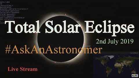 Total Solar Eclipse 2nd July 2019 | Live Stream Chile | Simulated view