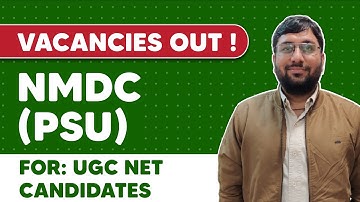 NMDC Recruitment 2021! | NOTIFICATION! UGC NET Results 2021