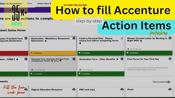 Accenture Action Items Forms | Filling Action Items As A Fresher | #ShrutiSAgarwal